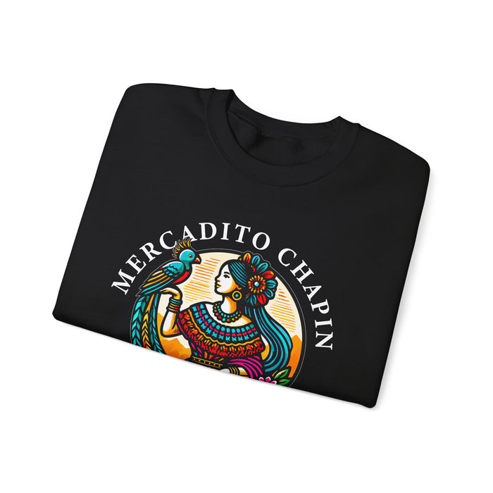 Sudadera — Mercadito Chapín ‘Eterna Primavera’ – Cuello Redondo (Crewneck)
