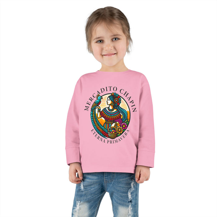 Camiseta de Manga Larga para Niño Pequeño — Chapín Colorido