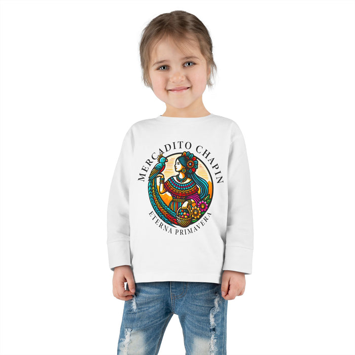 Camiseta de Manga Larga para Niño Pequeño — Chapín Colorido