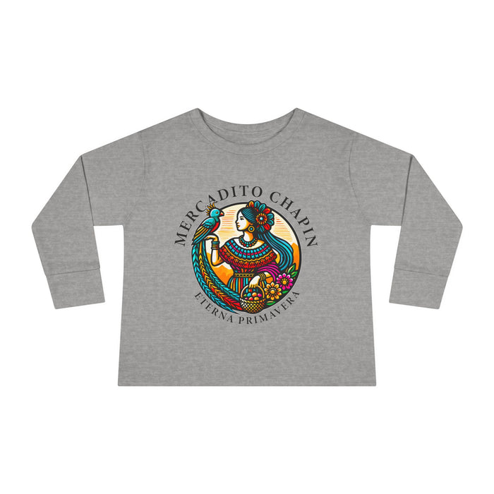 Camiseta de Manga Larga para Niño Pequeño — Chapín Colorido