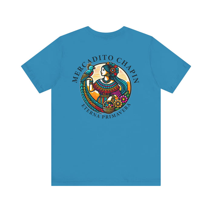 Mercadito Chapín Men's T-Shirt - Front / Back - Black Lettering