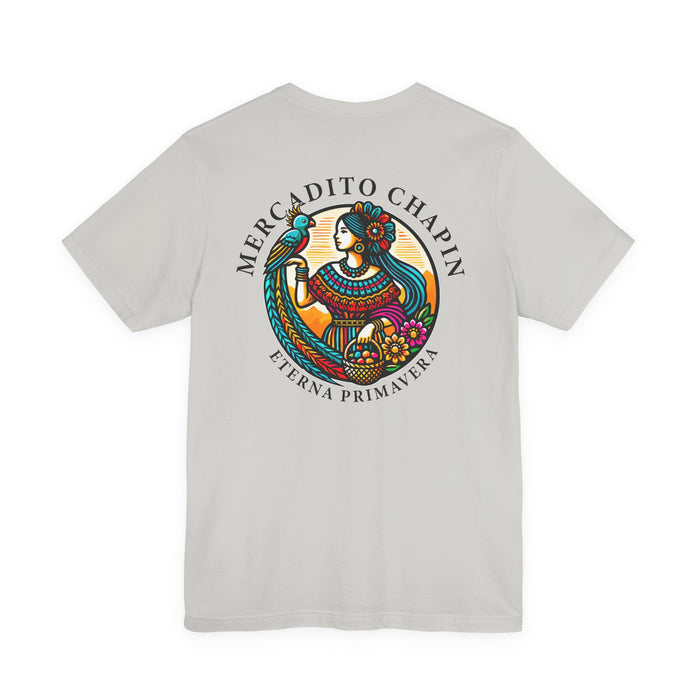 Mercadito Chapín Men's T-Shirt - Front / Back - Black Lettering