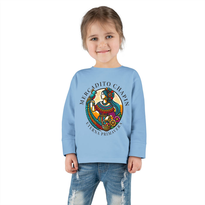 Camiseta de Manga Larga para Niño Pequeño — Chapín Colorido