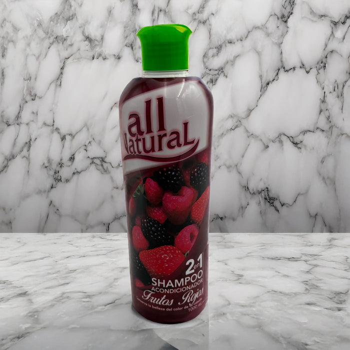 Shampoo Acondicionador 2 en 1 Frutos Rojos – All Natural