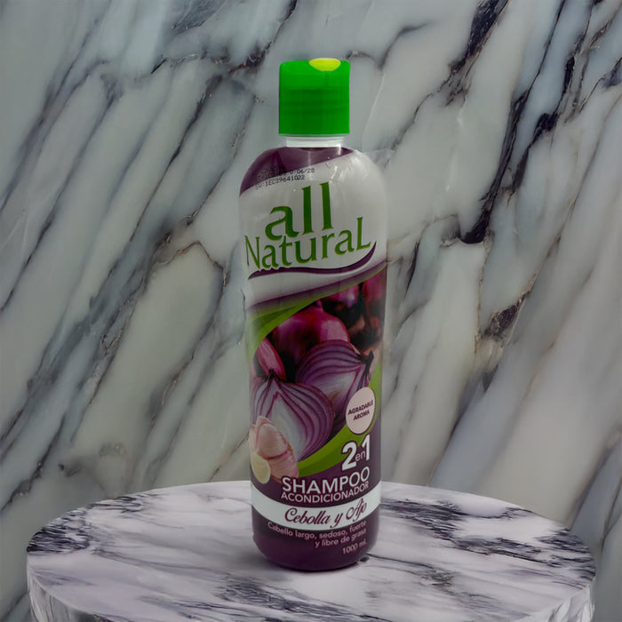 Shampoo Acondicionador 2 en 1 con Cebolla y Ajo – All Natural