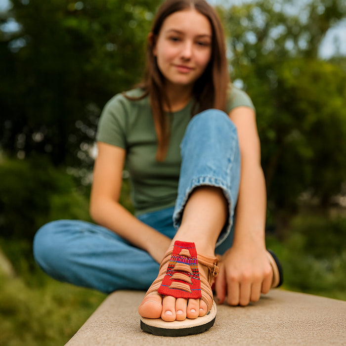 Sandalia Bohemio con Detalles Étnicos