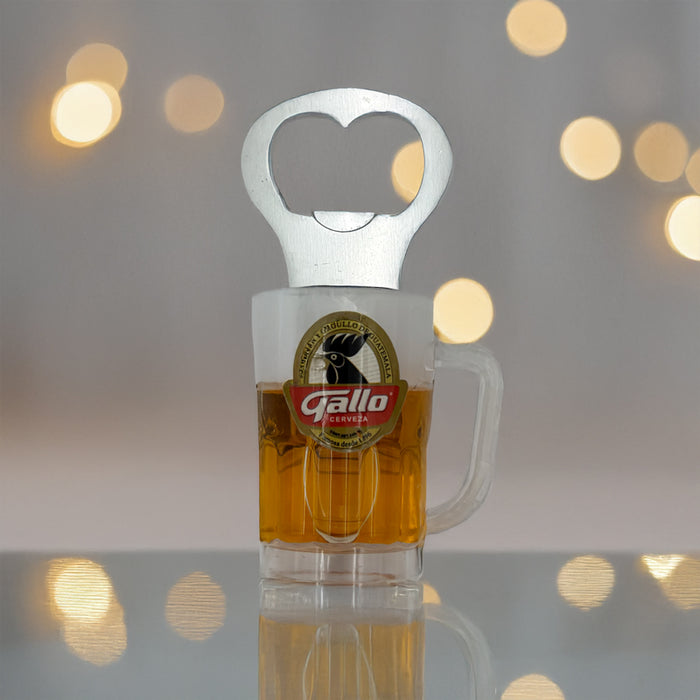 Destapador de Iman con forma de Cerveza Gallo
