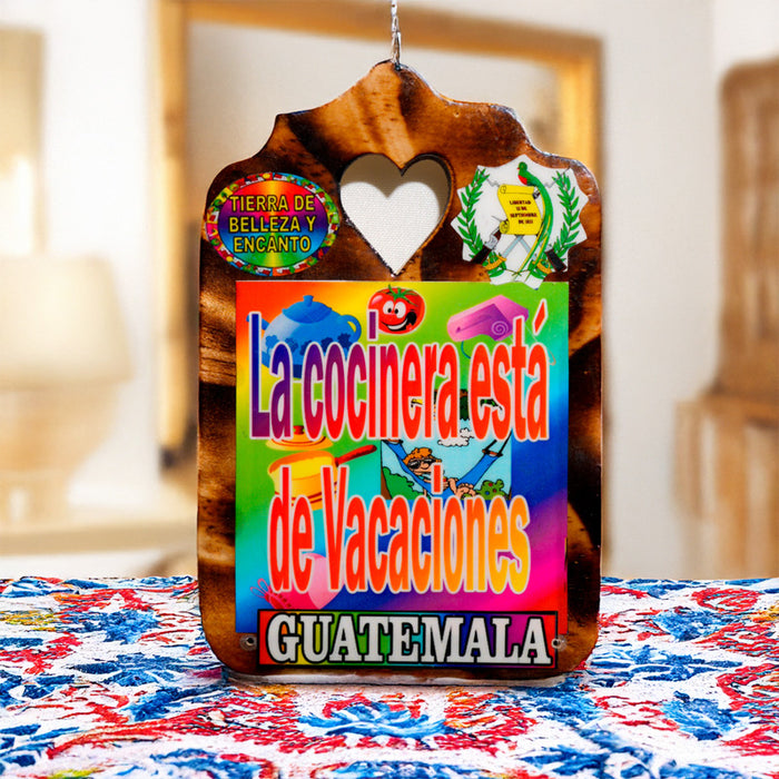 Letrero decorativo “La cocinera está de vacaciones”